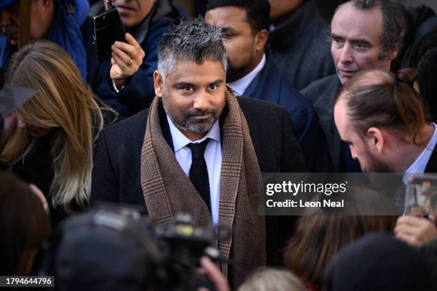 Public law director Toufique Hossain speaks with the media after it was announced that the UK Government cannot send refugee migrants to Rwanda,...