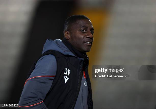 Darren Powell, manager of Crystal Palace U21 ahead of the Bristol Street Motors Trophy match between Stevenage and Crystal Palace U21 at The Lamex...