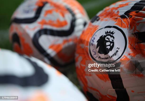 Detailed view of the Premier League 2 match ball ahead of during the Bristol Street Motors Trophy match between Stevenage and Crystal Palace U21 at...