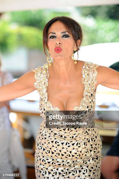 Actress Maria Grazia Cucinotta is seen during the 70th Venice International Film Festival on September 4, 2013 in Venice, Italy.