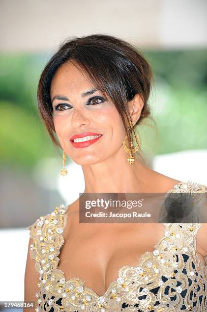 Actress Maria Grazia Cucinotta is seen during the 70th Venice International Film Festival on September 4, 2013 in Venice, Italy.