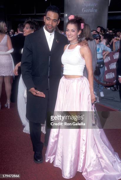 Actor Kristoff St. John and girlfriend Allana Nadal attend the 26th Annual Daytime Emmy Awards on May 21, 1999 at Radio City Music Hall in New York...