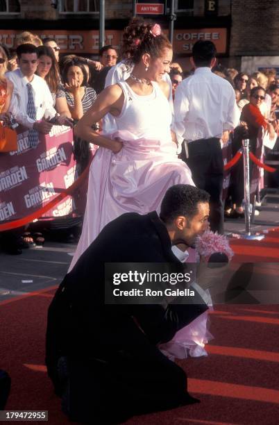 Actor Kristoff St. John and girlfriend Allana Nadal attend the 26th Annual Daytime Emmy Awards on May 21, 1999 at Radio City Music Hall in New York...