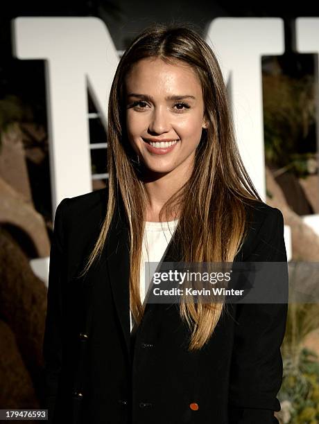 Actress Jessica Alba arrives at the after party for the opening of Hermes Beverly Hills Boutique at 3 Labs on September 3, 2013 in Culver City,...