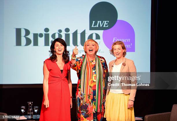 Editor-in-chief of the womans magazin 'Brigitte' Brigitte Huber, German Greens Party co-chairwoman Claudia Roth and Brigitte-editor Nikola Haaks...