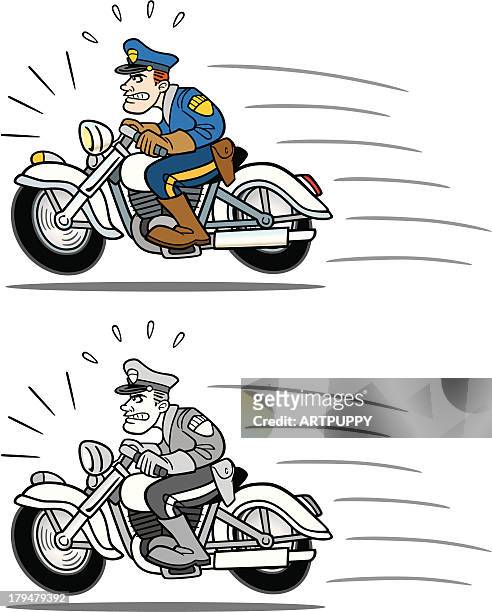 Vintage Cop On Motorcycle High-Res Vector Graphic - Getty Images