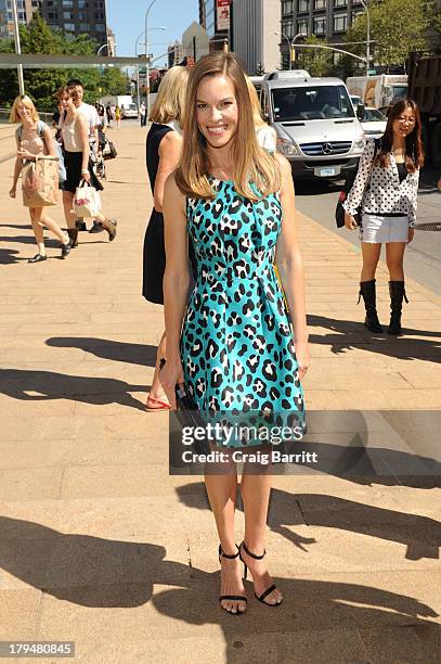 Actress Hilary Swank attends The Couture Council of The Museum at the Fashion Institute of Technology hosted luncheon honoring Michael Kors with the...