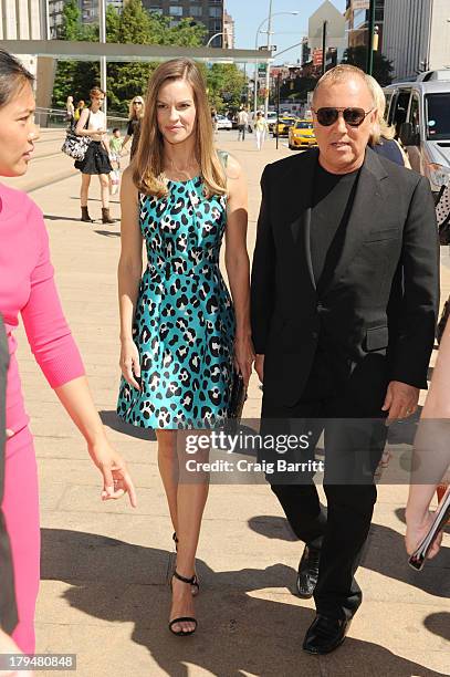 Actress Hilary Swank and designer Michael Kors attend The Couture Council of The Museum at the Fashion Institute of Technology hosted luncheon...