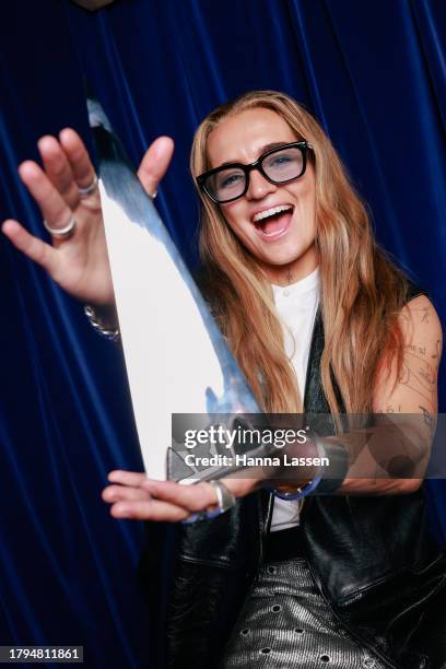 Flip poses with the Best Australian Live Act award during the 2023 ARIA Awards at Hordern Pavilion on November 15, 2023 in Sydney, Australia.