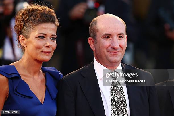 Actors Sandra Ceccarelli and Antonio Albanese attend the 'L'Intrepido' Premiere during the 70th Venice International Film Festival at the Palazzo del...