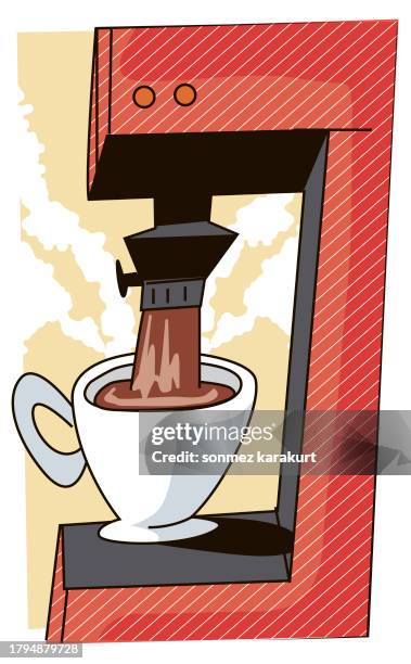 coffee machine - mocha ice cream stock illustrations