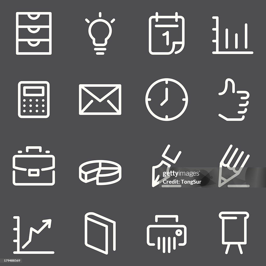 Office Icons | Set 1 - White Series
