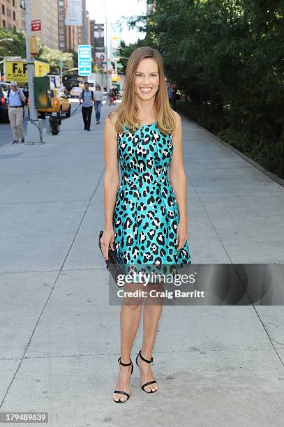 Actress Hilary Swank attends The Couture Council of The Museum at the Fashion Institute of Technology hosted luncheon honoring Michael Kors with the...