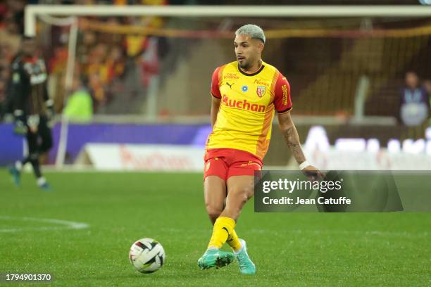 Facundo Medina of Lens in action during the Ligue 1 Uber Eats match between RC Lens and Olympique de Marseille at Stade Bollaert-Delelis on November...