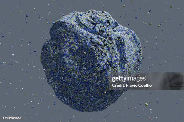 particles planet disintegrating - disintegration stock pictures, royalty-free photos & images