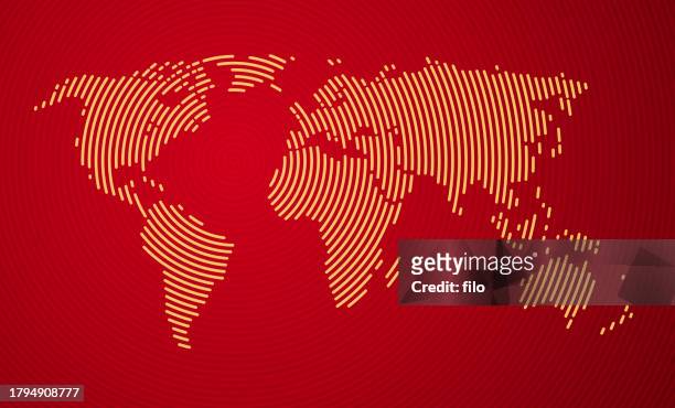 world map ripple lines abstract background - breaking news stock illustrations