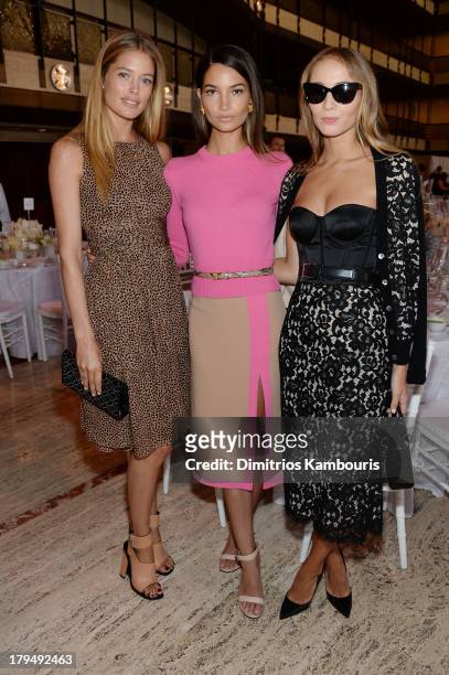 Doutzen Kroes, Lily Aldridge, and Harley Viera-Newton attend The Couture Council of The Museum at the Fashion Institute of Technology hosted luncheon...