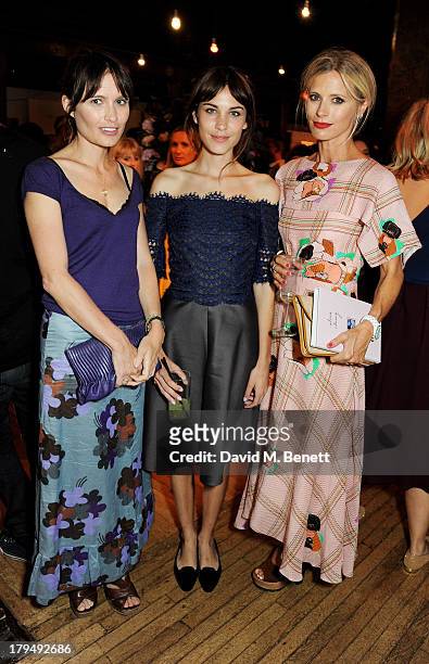 Sheherazade Goldsmith, Alexa Chung and Laura Bailey attend the launch of Alexa Chung's first book "It" at Liberty on September 4, 2013 in London,...