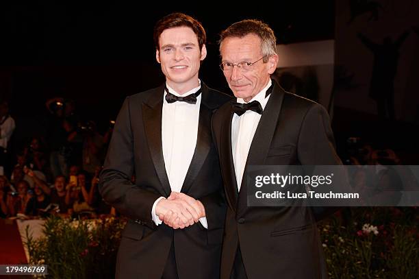 Richard Madden and Patrice Leconte attend "Une Promesse" Premiere during the 70th Venice International Film Festival at Sala Grande on September 4,...