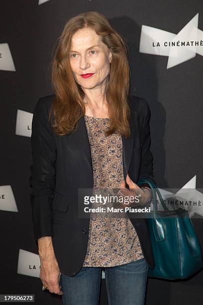 Actress Isabelle Huppert attends the 'Michel Piccoli retrospective exhibition' at la cinematheque on September 4, 2013 in Paris, France.