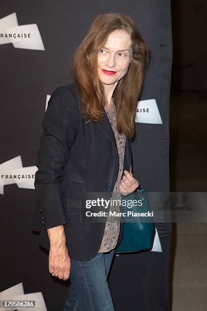 Actress Isabelle Huppert attends the 'Michel Piccoli retrospective exhibition' at la cinematheque on September 4, 2013 in Paris, France.