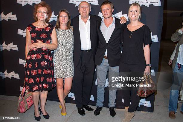 Michel Piccoli and Natacha Regnier attend the 'Michel Piccoli retrospective exhibition' at la cinematheque on September 4, 2013 in Paris, France.