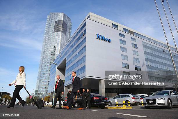 General view of the Hilton Hotel prior to the125th IOC Session on September 4, 2013 in Buenos Aires, Argentina.