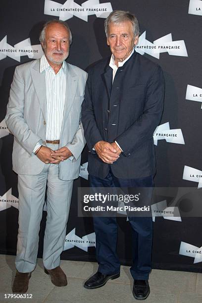 Jerome Clement and Costa-Gavras attend the 'Michel Piccoli retrospective exhibition' at la cinematheque on September 4, 2013 in Paris, France.