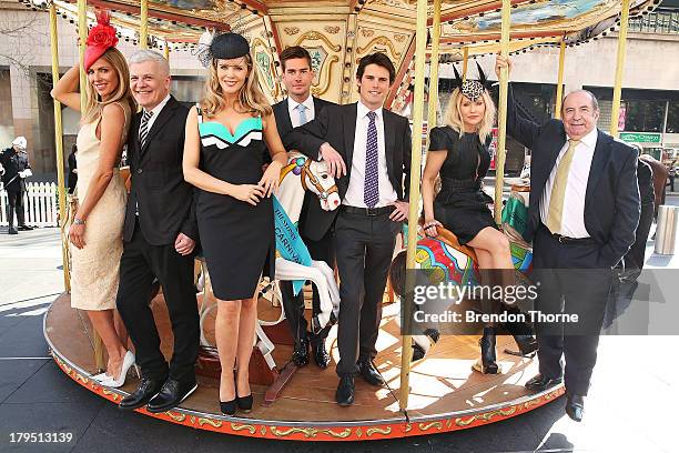 Sydney Spring Carnival ambassadors, Laura Csortan, Nicola Finetti, Sophie Faulkner, Nathan Jolliffe, James Cummings, Nerida Winter and Roy Billing...