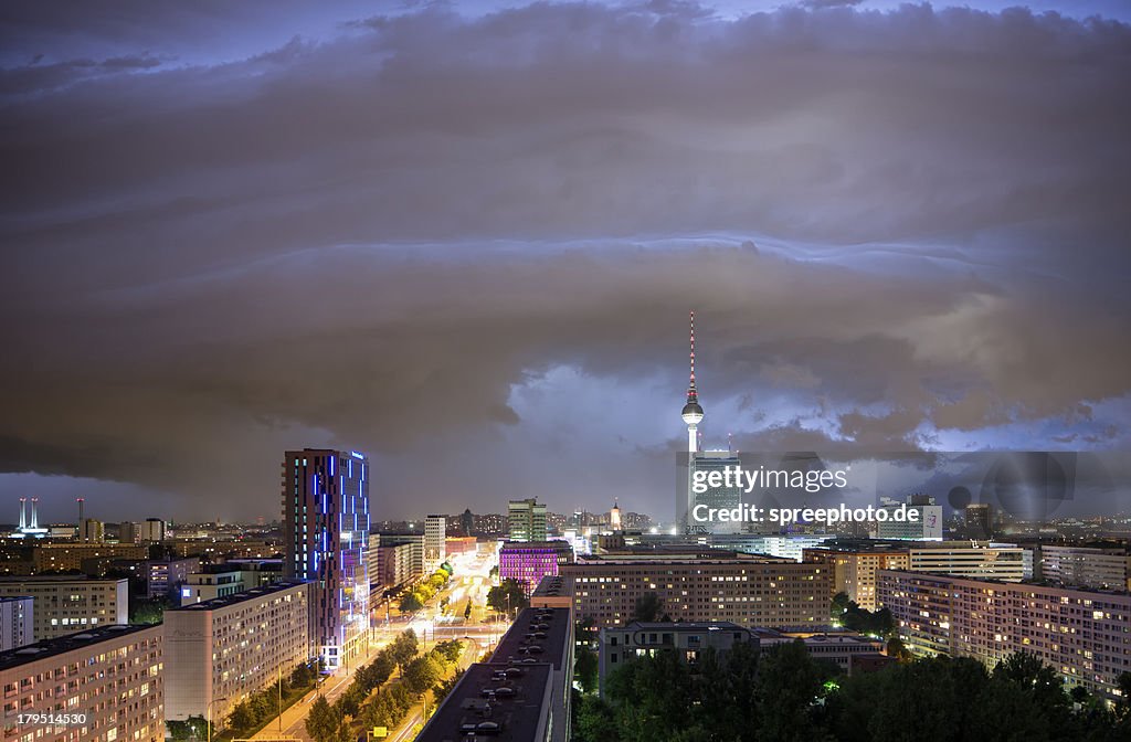 Thunderstorm with Berlin Skyline