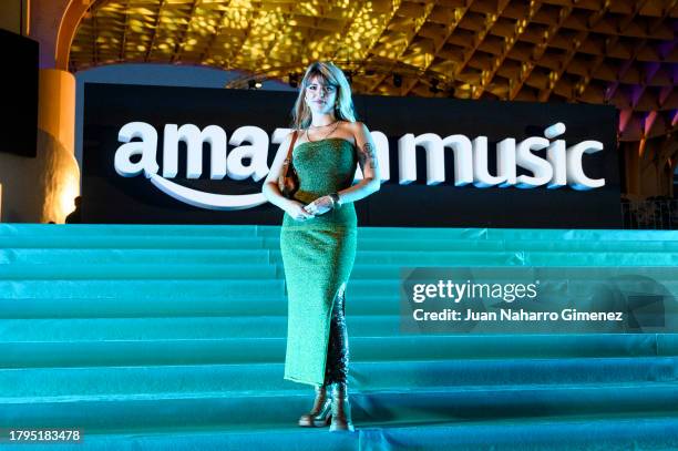 Alba Reche attends Amazon Music's event "La Cultura That Connect Us" at Setas de Sevilla on November 14, 2023 in Seville, Spain.