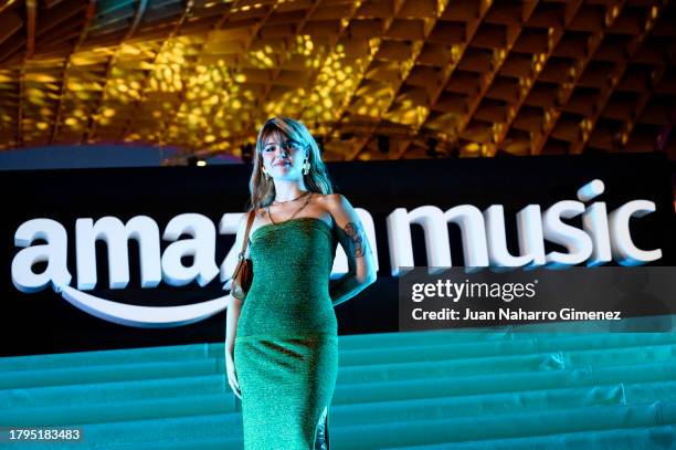 Alba Reche attends Amazon Music's event "La Cultura That Connect Us" at Setas de Sevilla on November 14, 2023 in Seville, Spain.