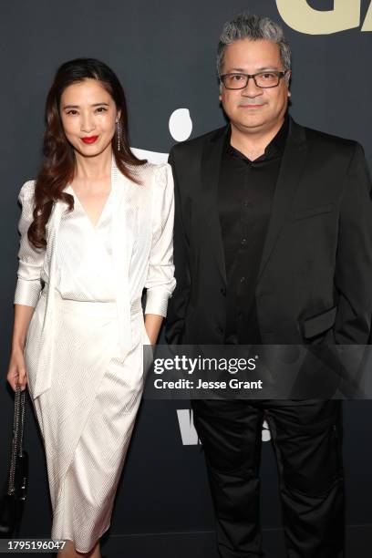 Beibi Gong and Dayyan Eng attend the 2023 Stars Asian International Film Festival Gala Dinner And Charity Auction at Audrey Irmas Pavilion on...