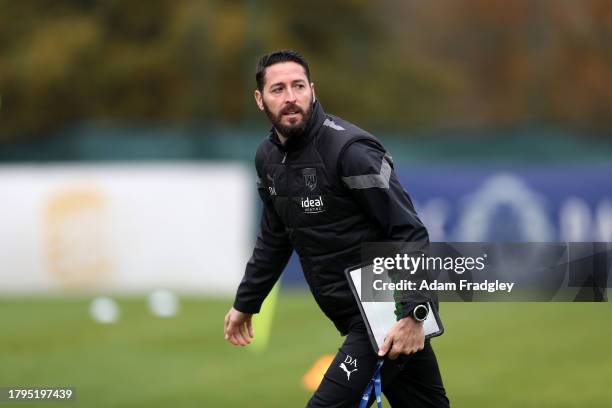 Damia Abella Statistical Analyst of West Bromwich Albion during a training session at West Bromwich Albion Training Ground on November 21, 2023 in...