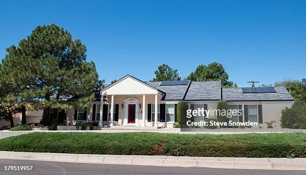 View of the one story ranch style home used in "Breaking Bad" for the character Gustavo Fring on August 31, 2013 in Albuquerque, New Mexico. Exterior...