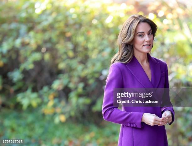 Catherine, Princess of Wales during the Shaping Us National Symposium at Design Museum on November 15, 2023 in London, England. The symposium event,...