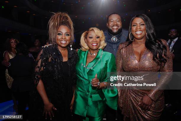 Ledisi, Patti LaBelle and Michael Trotter Jr. And Tanya Trotter of The War and Treaty backstage at CMT Smashing Glass: A Celebration of the...