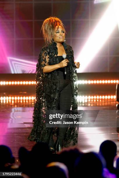 Ledisi performs onstage for CMT Smashing Glass: A Celebration of the Groundbreaking Women of Music at The Fisher Center for the Performing Arts on...