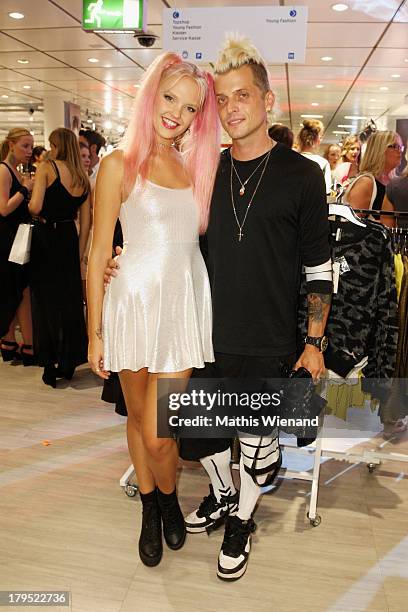 Bonnie Strange and Carl Jakob Haupt attend the 'Feel London By Karstadt' Launch Event at Karstadt Store Duesseldorf on September 4, 2013 in...