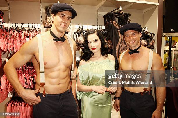 Dita von Teese attends the 'Feel London By Karstadt' Launch Event at Karstadt Store Duesseldorf on September 4, 2013 in Dusseldorf, Germany.