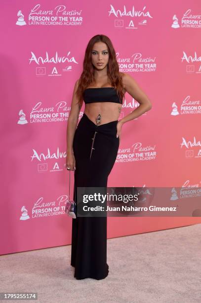 Anitta attends The Latin Recording Academy's 2023 Person of the Year Gala Honoring Laura Pausini at FIBES Conference and Exhibition Centre on...