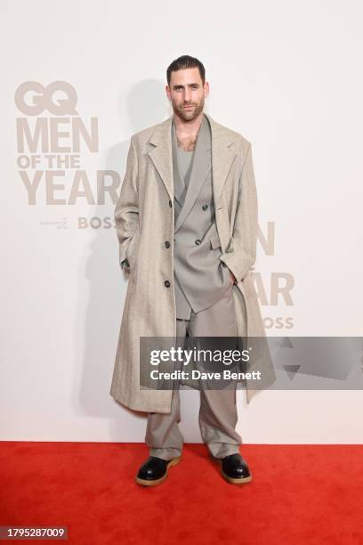Oliver Jackson-Cohen arrives at the GQ Men of the Year Awards in association with BOSS at The Royal Opera House on November 15, 2023 in London,...