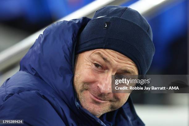 Lee Carsley the head coach / manager of England U21 during the UEFA U21 Euro 2025 Qualifier between England U21 and Northern Ireland U21 at Goodison...