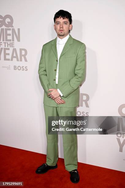 Asa Butterfield arrives at the GQ Men Of The Year Awards 2023 at The Royal Opera House on November 15, 2023 in London, England.