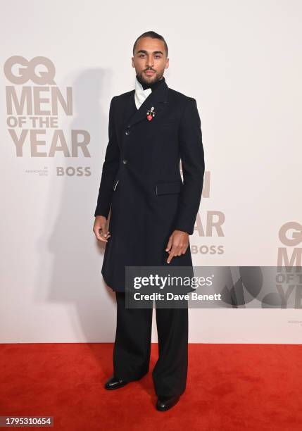 Dominic Calvert-Lewin arrives at the GQ Men of the Year Awards in association with BOSS at The Royal Opera House on November 15, 2023 in London,...