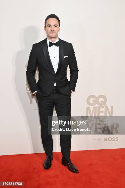 Thom Evans arrives at the GQ Men of the Year Awards in association with BOSS at The Royal Opera House on November 15, 2023 in London, England.