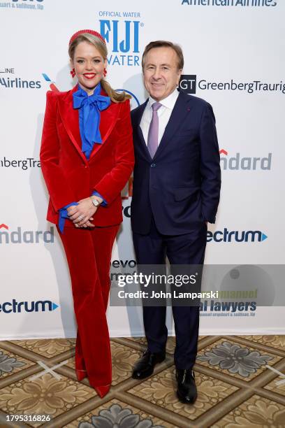 Katherine Gage Boulud and Daniel Boulud attend as Citymeals On Wheels hosts 36th Annual Power Lunch at The Plaza Hotel on November 15, 2023 in New...