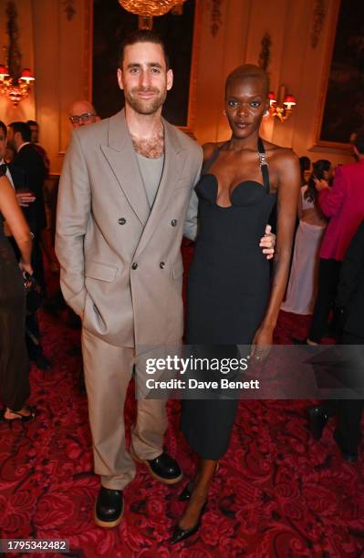 Oliver Jackson-Cohen and Sheila Atim attend the GQ Men of the Year Awards in association with BOSS at The Royal Opera House on November 15, 2023 in...