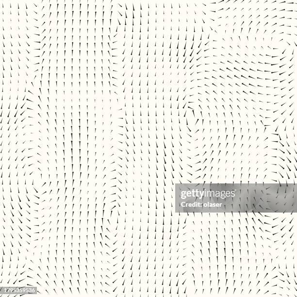 black dashed wave patterns creating a harmonious geometric design on white. - weather map stock illustrations