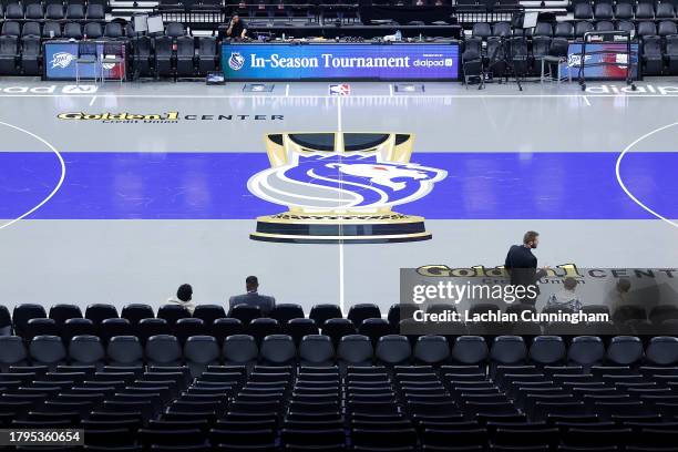 General view of the court before the NBA In-Season Tournament between between the Sacramento Kings and the Oklahoma City Thunder at Golden 1 Center...